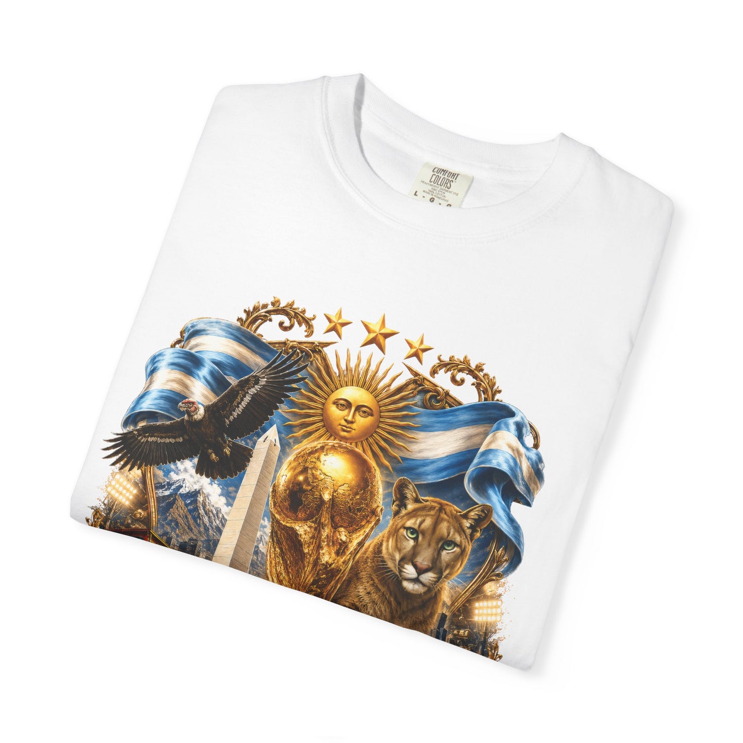 Argentina Football World Cup 2026 'Republica de Campeones' Epic Collage | Premium Summer Tee