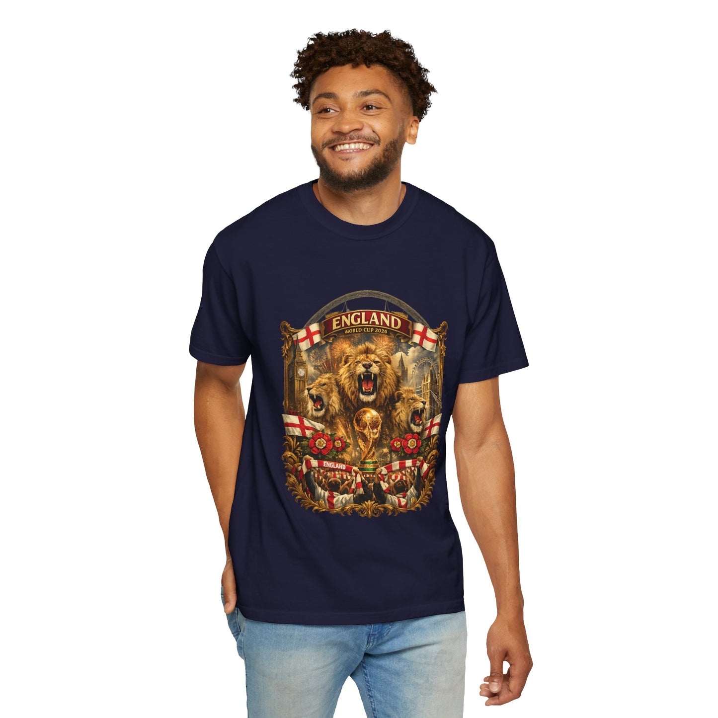 England World Cup 2026 London Celebration – Three Lions | Premium Graphic Tee