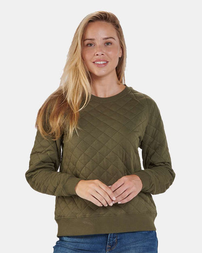 Women's Quilted Crewneck Pullover