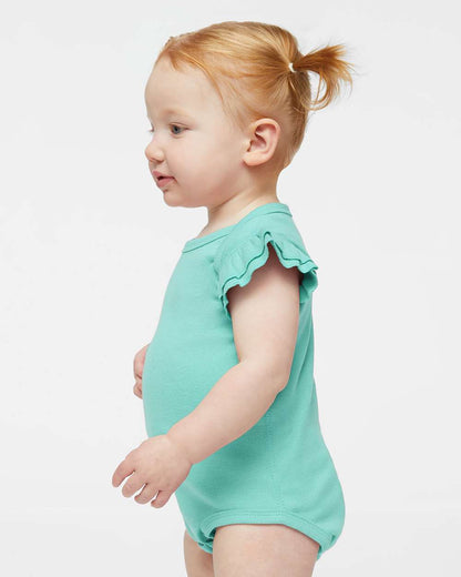 Infant Flutter Sleeve Baby Rib Bodysuit