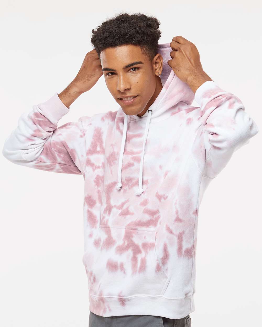 Men's Tie-Dyed Fleece Hooded Sweatshirt