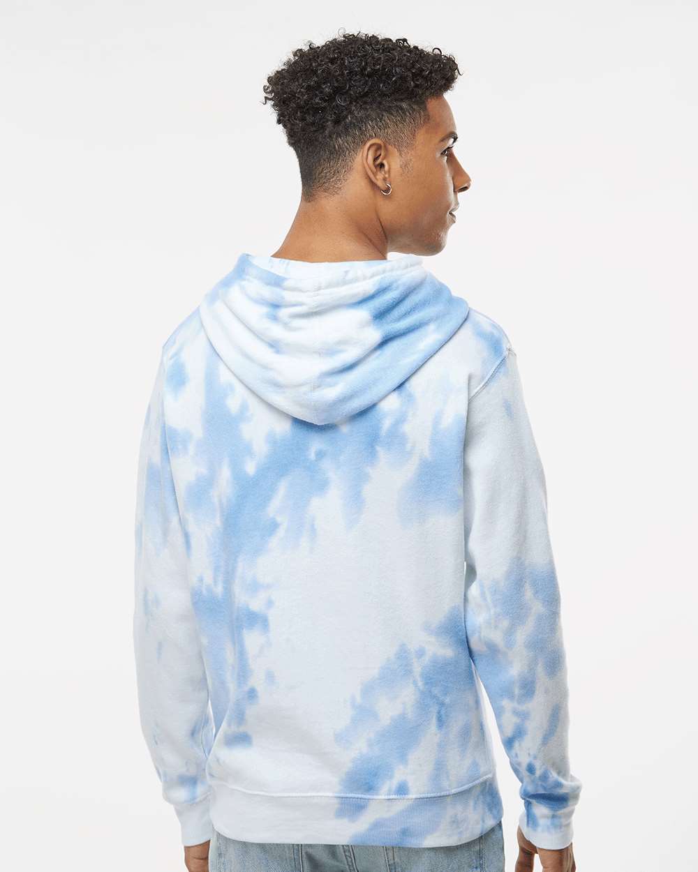 Men's Tie-Dyed Fleece Hooded Sweatshirt