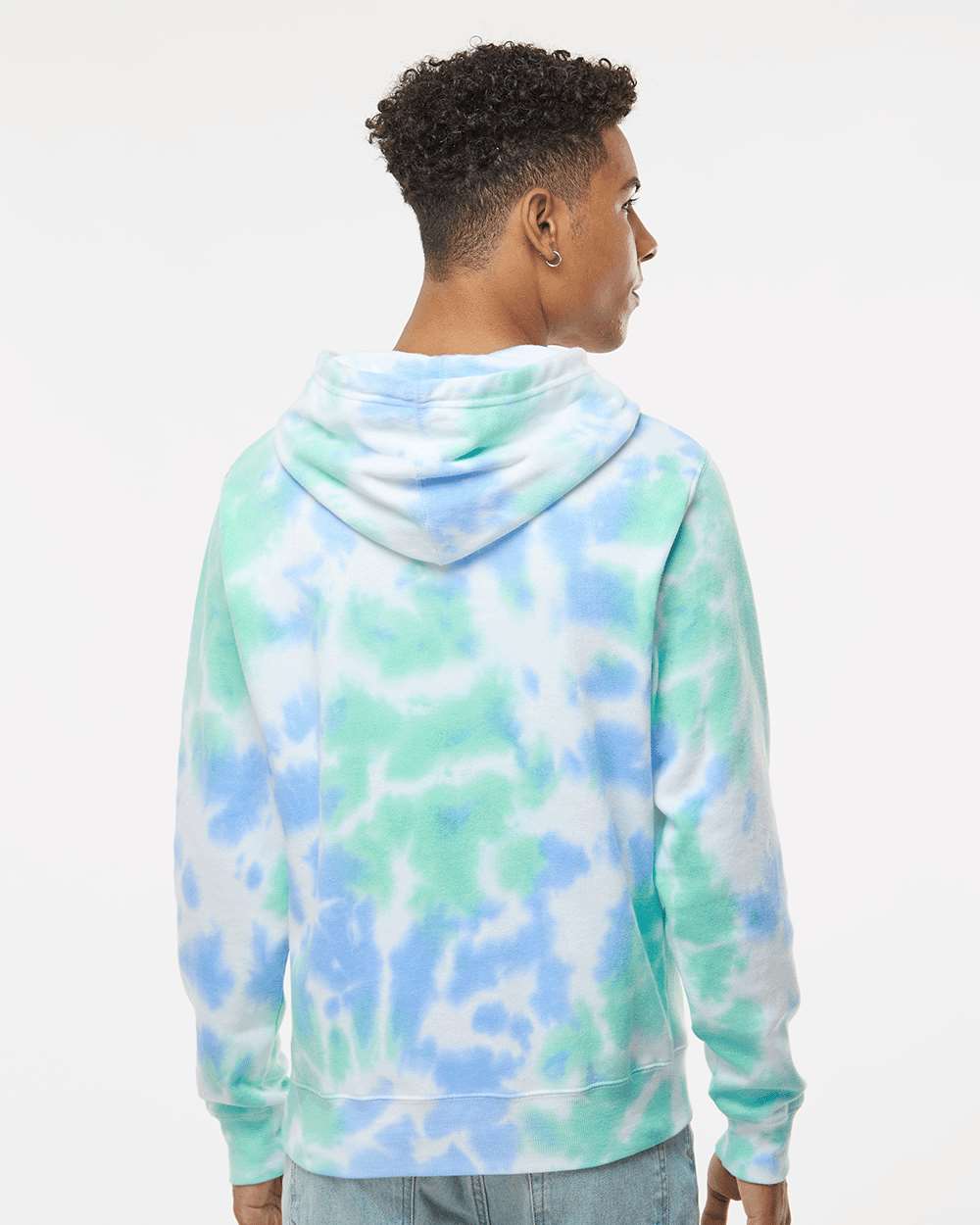 Men's Tie-Dyed Fleece Hooded Sweatshirt