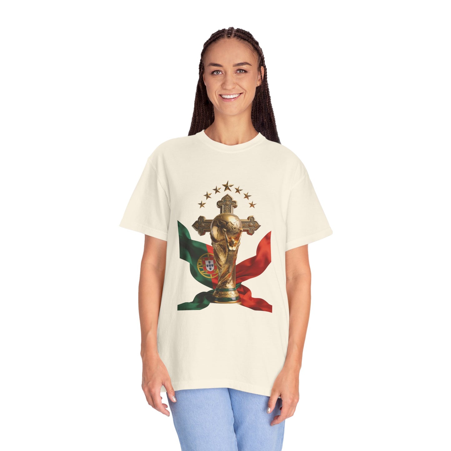 Portugal Football 'Cruz Sagrada' Majestic Trophy | Premium Graphic Tee