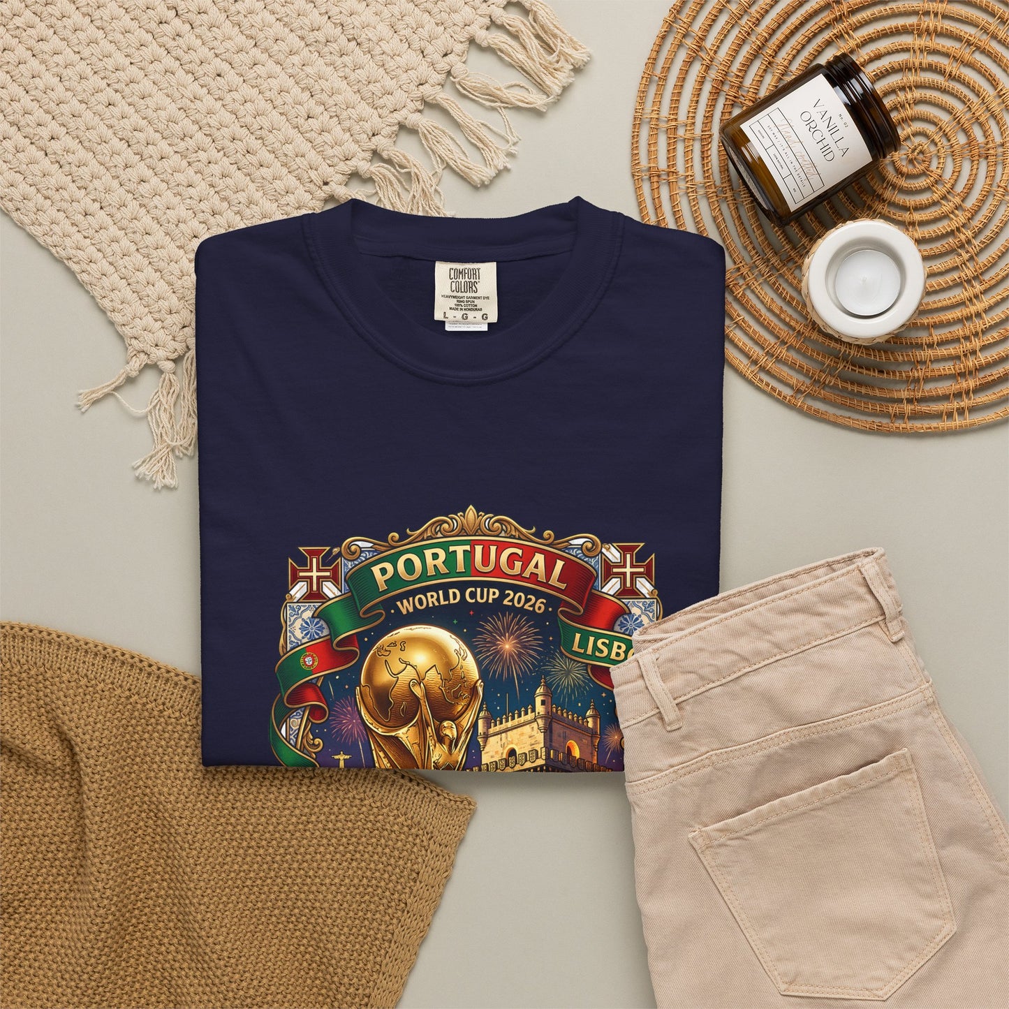 Portugal Football World Cup 2026 'A Nossa Conquista' Celebration Shield | Premium Graphic Tee
