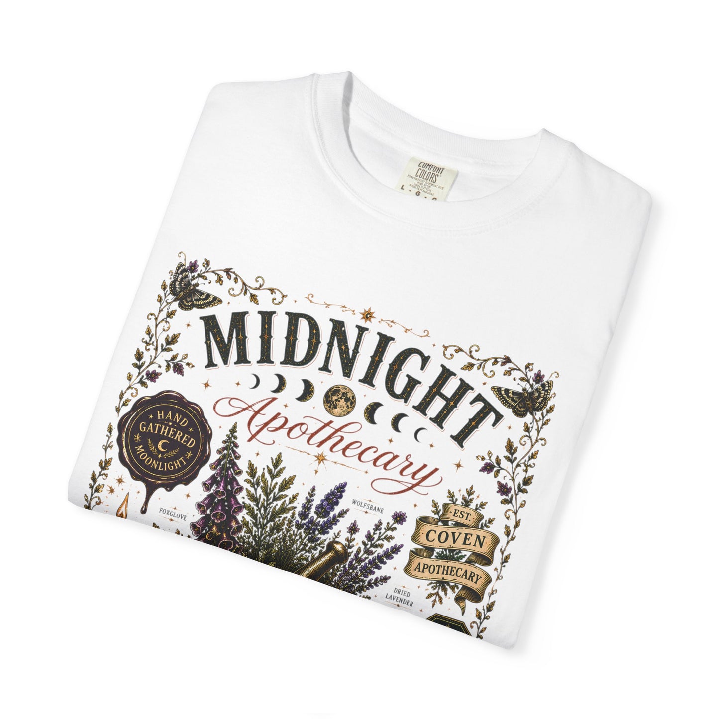 Midnight Apothecary Witchy Grimoire Halloween | Premium Graphic Tee