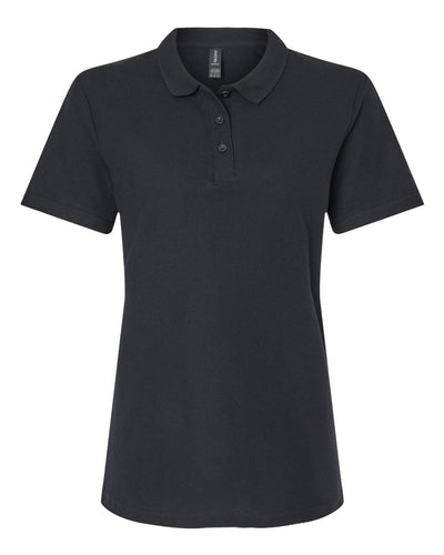Gildan 64800L Ladies Softstyle Double Pique Polo Shirt - Black - L