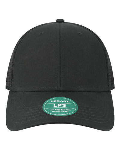 Legacy Lo-Pro Snapback Trucker Cap, Adjustable, Black-Black