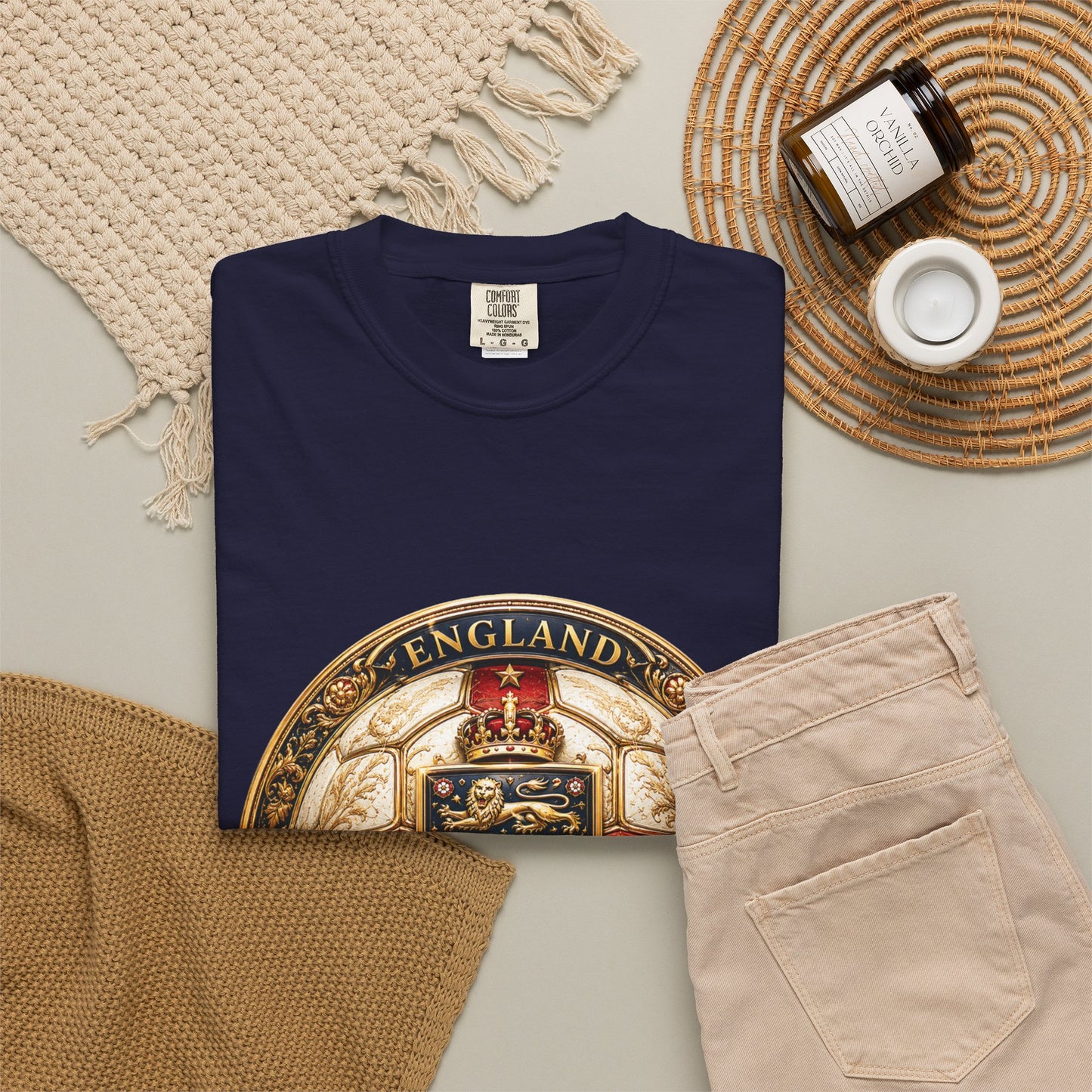 England Football World Cup 2026 Sovereign Shield Medallion | Premium Graphic Tee