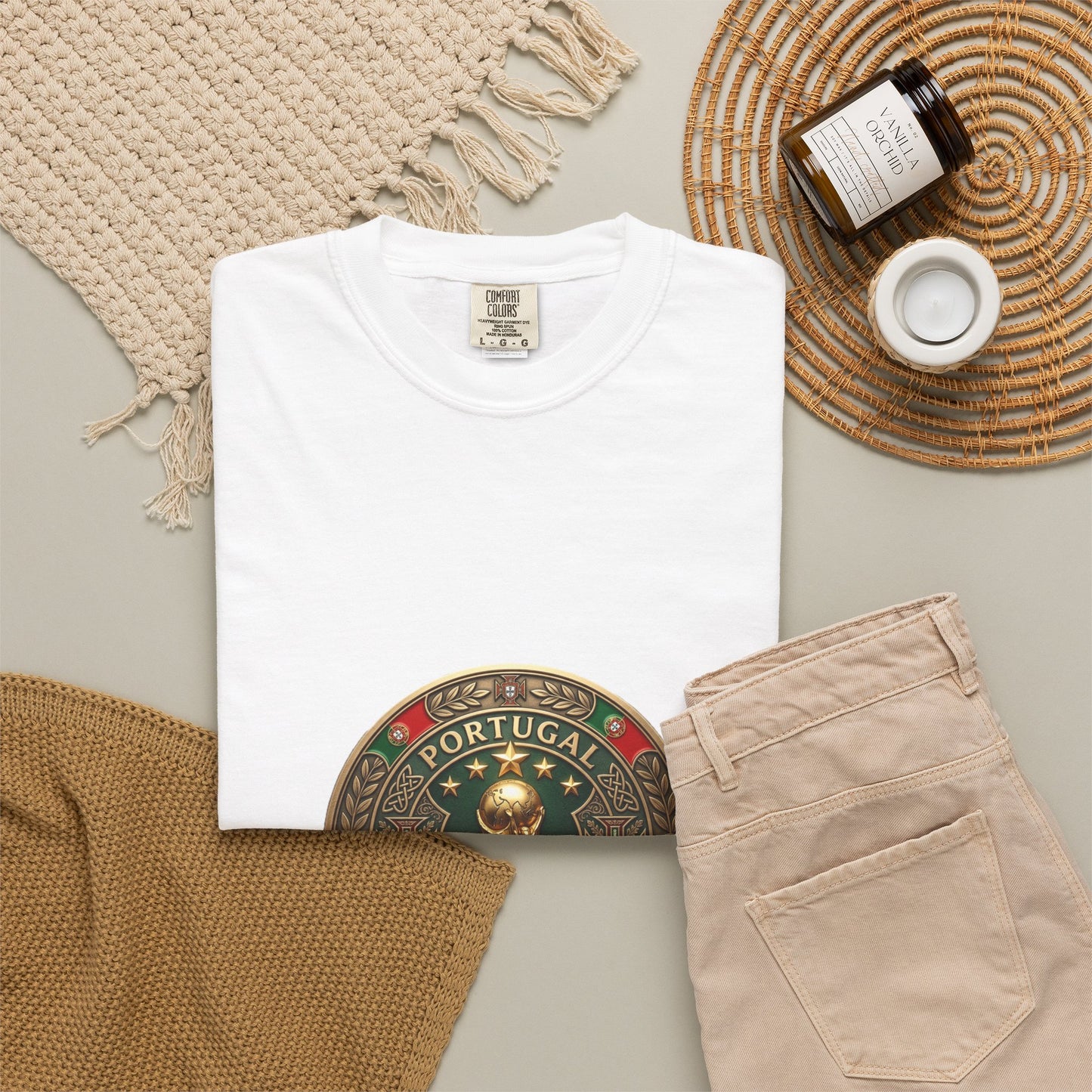Portugal Football World Cup 2026 'Medalha de Honra' Round Medallion | Premium Graphic Tee