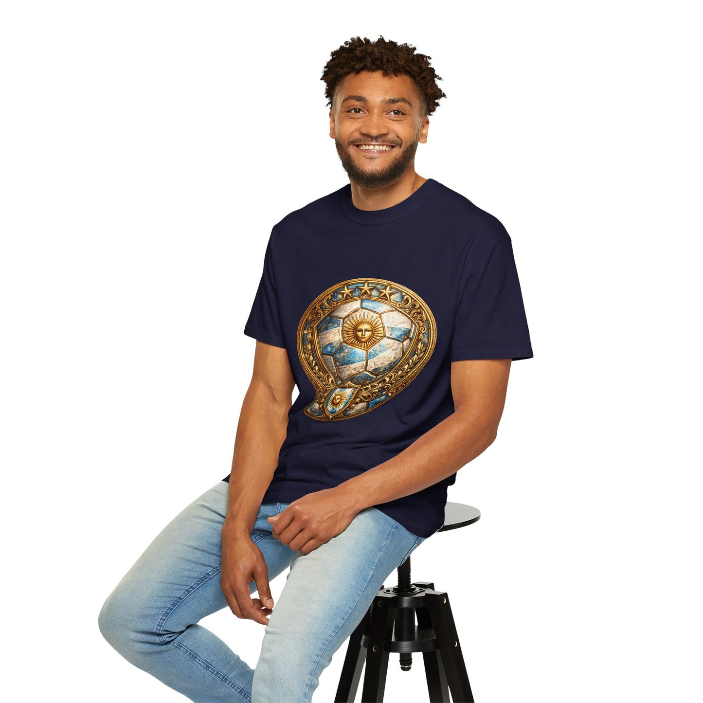 Argentina Football World Cup 2026 Sovereign Shield Medallion | Premium Summer Tee