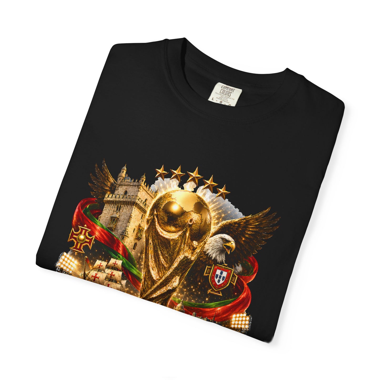 Portugal Football World Cup 2026 'Nação de Campeões' Epic Collage | Premium Graphic Tee