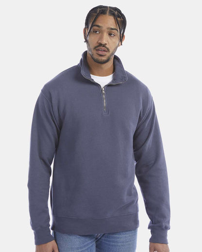 Unisex Garment-Dyed Quarter-Zip Sweatshirt