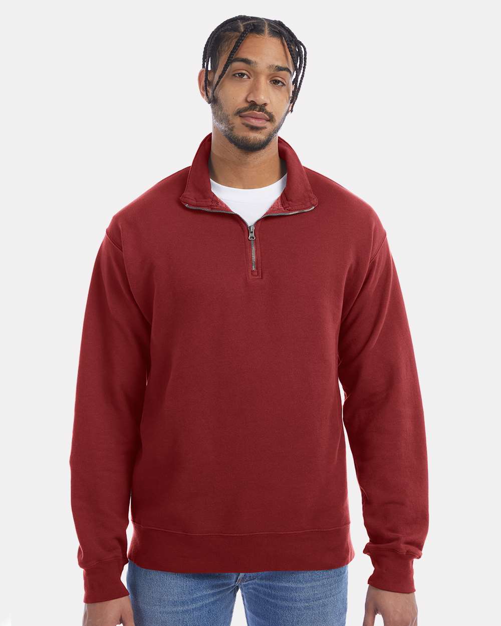Unisex Garment-Dyed Quarter-Zip Sweatshirt