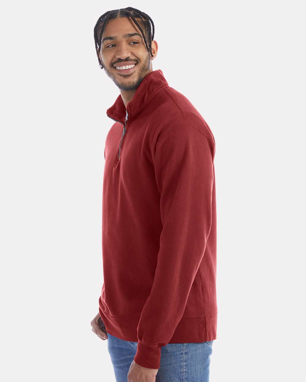 Unisex Garment-Dyed Quarter-Zip Sweatshirt