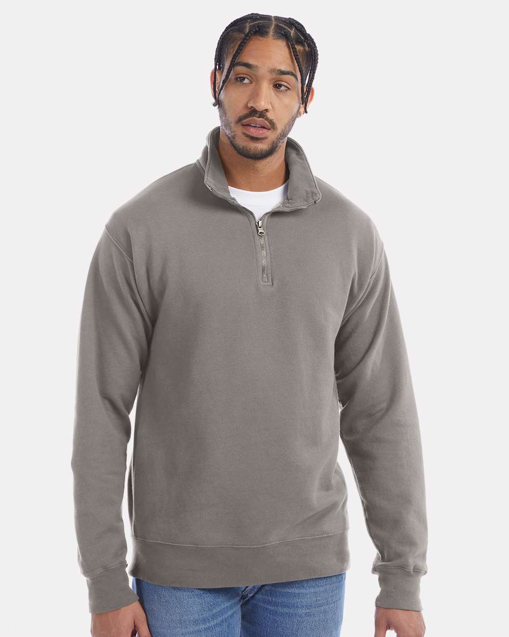 Unisex Garment-Dyed Quarter-Zip Sweatshirt