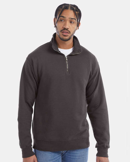 Unisex Garment-Dyed Quarter-Zip Sweatshirt