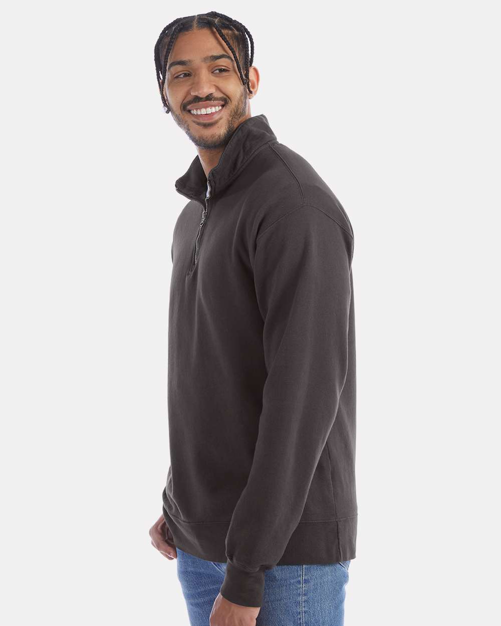 Unisex Garment-Dyed Quarter-Zip Sweatshirt