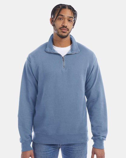 Unisex Garment-Dyed Quarter-Zip Sweatshirt