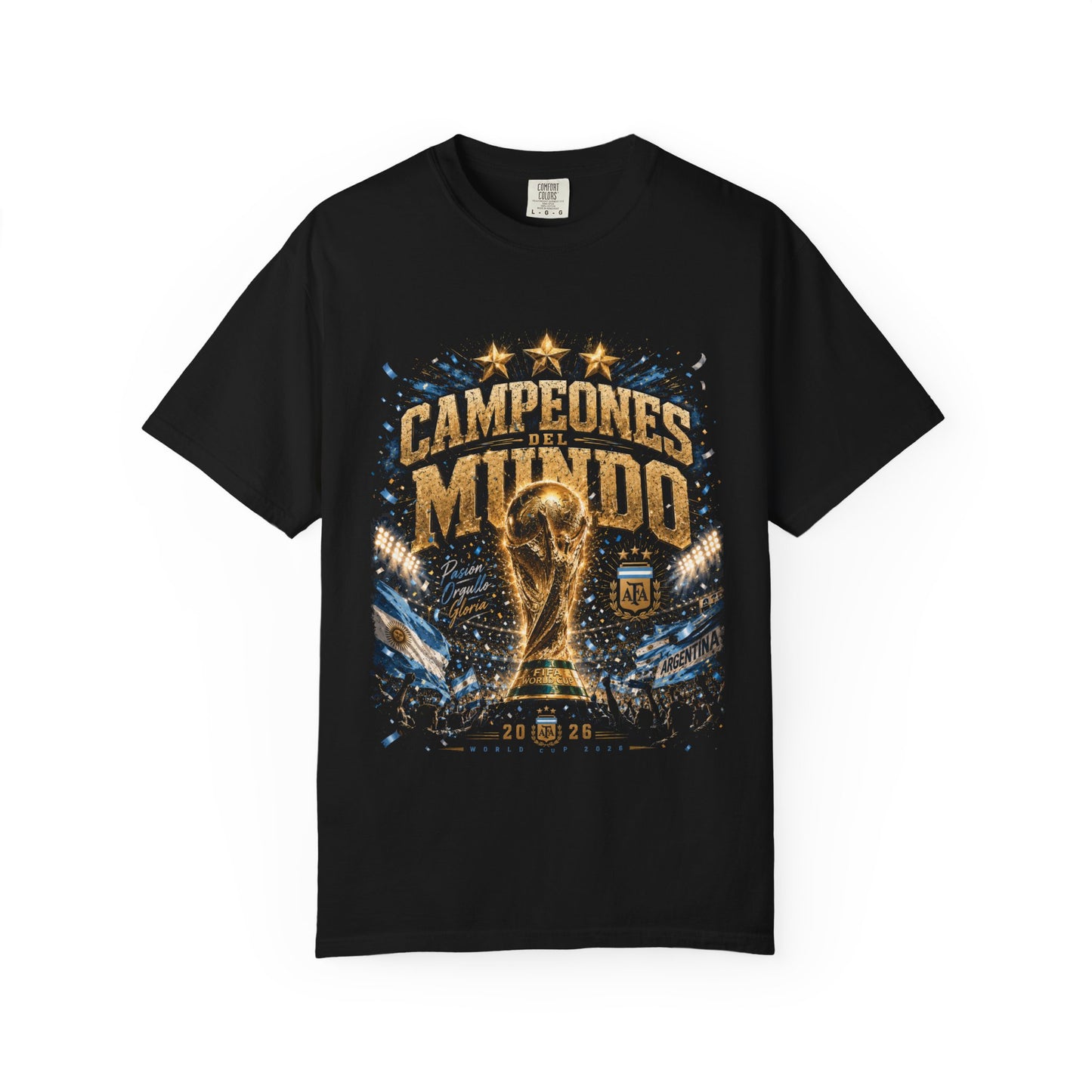 Argentina Campeones Del Mundo PNG | World Cup 2026 Soccer Graphic Design | AFA Champion Shirt Design