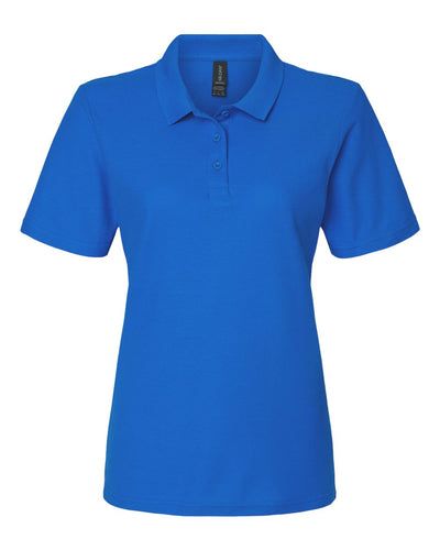 Gildan 64800L Ladies Softstyle Double Pique Polo Shirt - Royal - 2XL