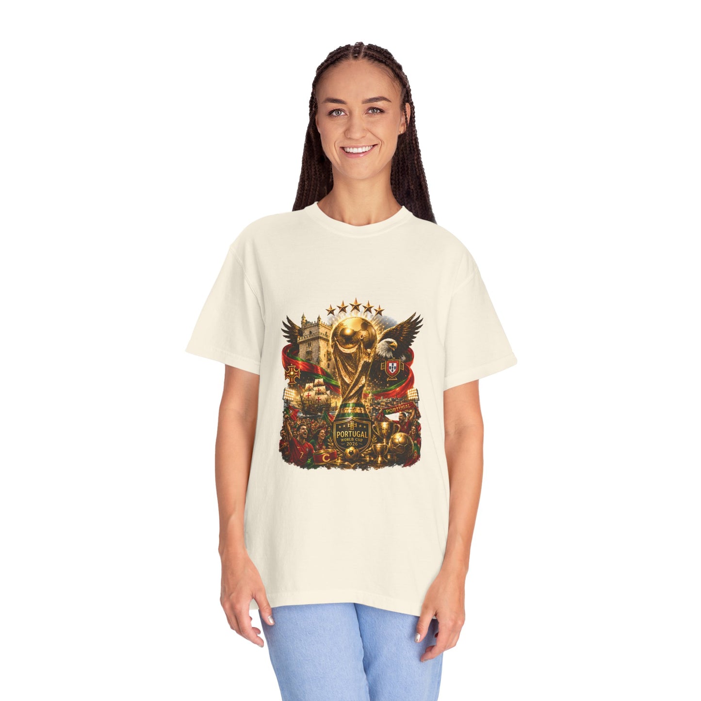Portugal Football World Cup 2026 'Nação de Campeões' Epic Collage | Premium Graphic Tee