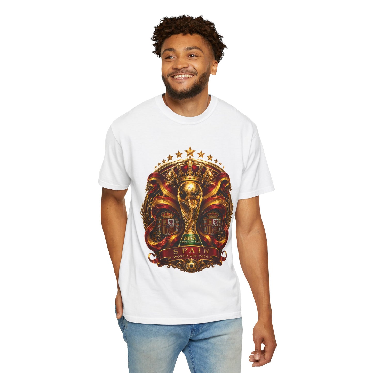 Spain Football World Cup 2026 'Monarca de Oro' Imperial Shield | Premium Graphic Tee