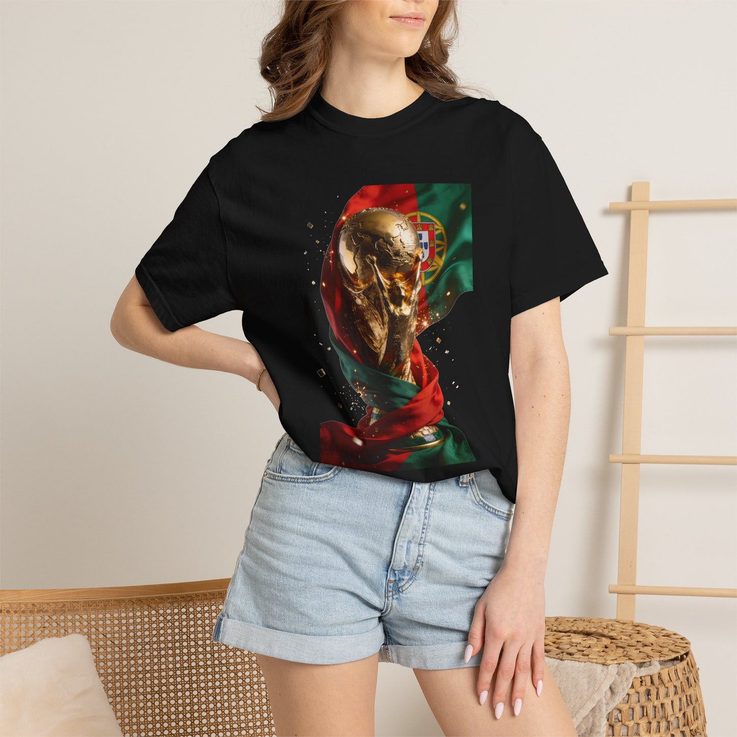 Portugal Football 'Taça de Glória' Wrapped Trophy Emblem | Premium Graphic Tee