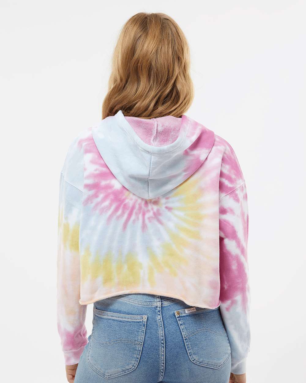 Women's Tie-Dyed Crop Hooded Sweatshirt