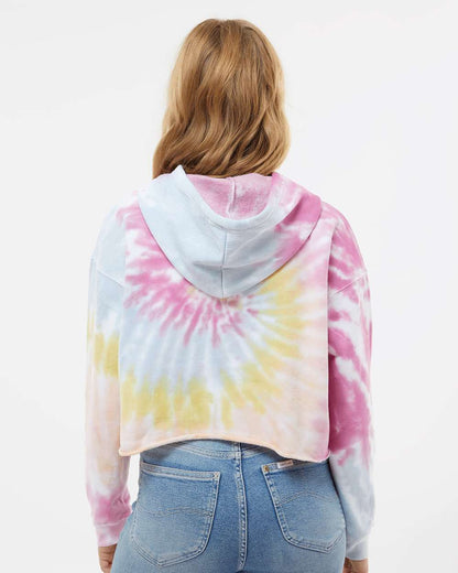Women's Tie-Dyed Crop Hooded Sweatshirt