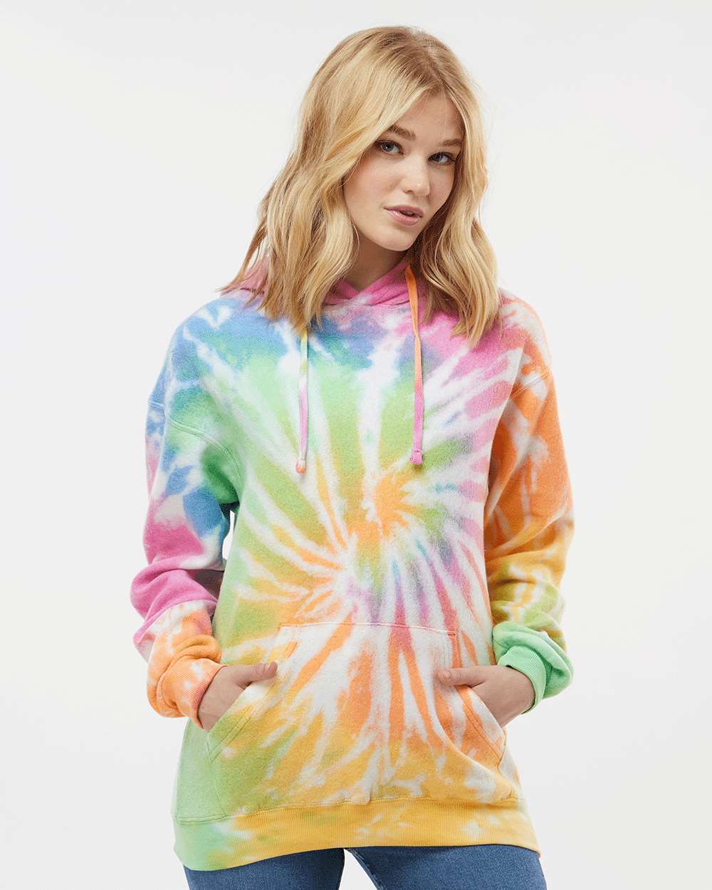 Unisex Tie-Dyed Cloud Fleece Hooded Sweatshirt