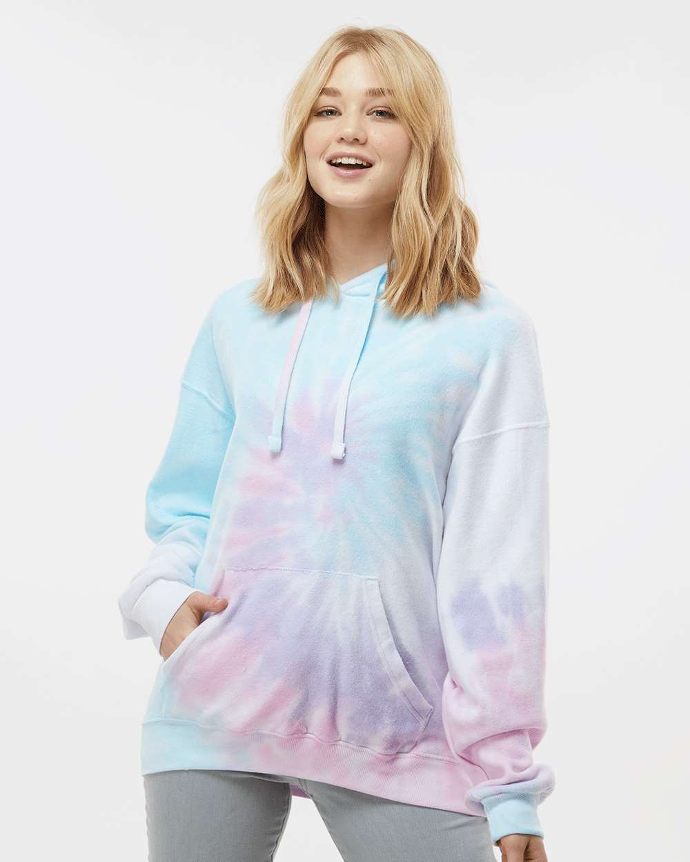 Unisex Tie-Dyed Cloud Fleece Hooded Sweatshirt