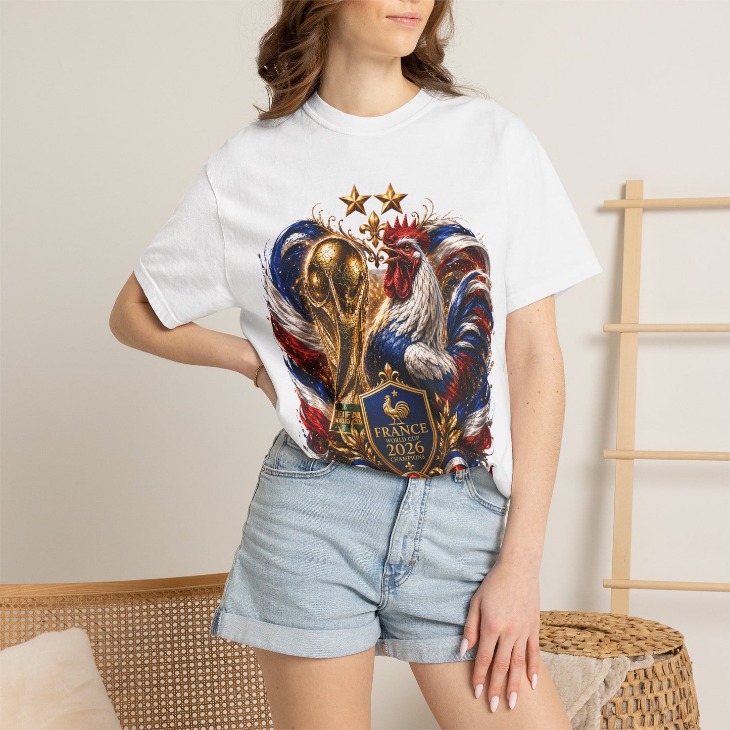 France World Cup 2026 Imperial Rooster Crest – Golden Glory | Premium Graphic Tee