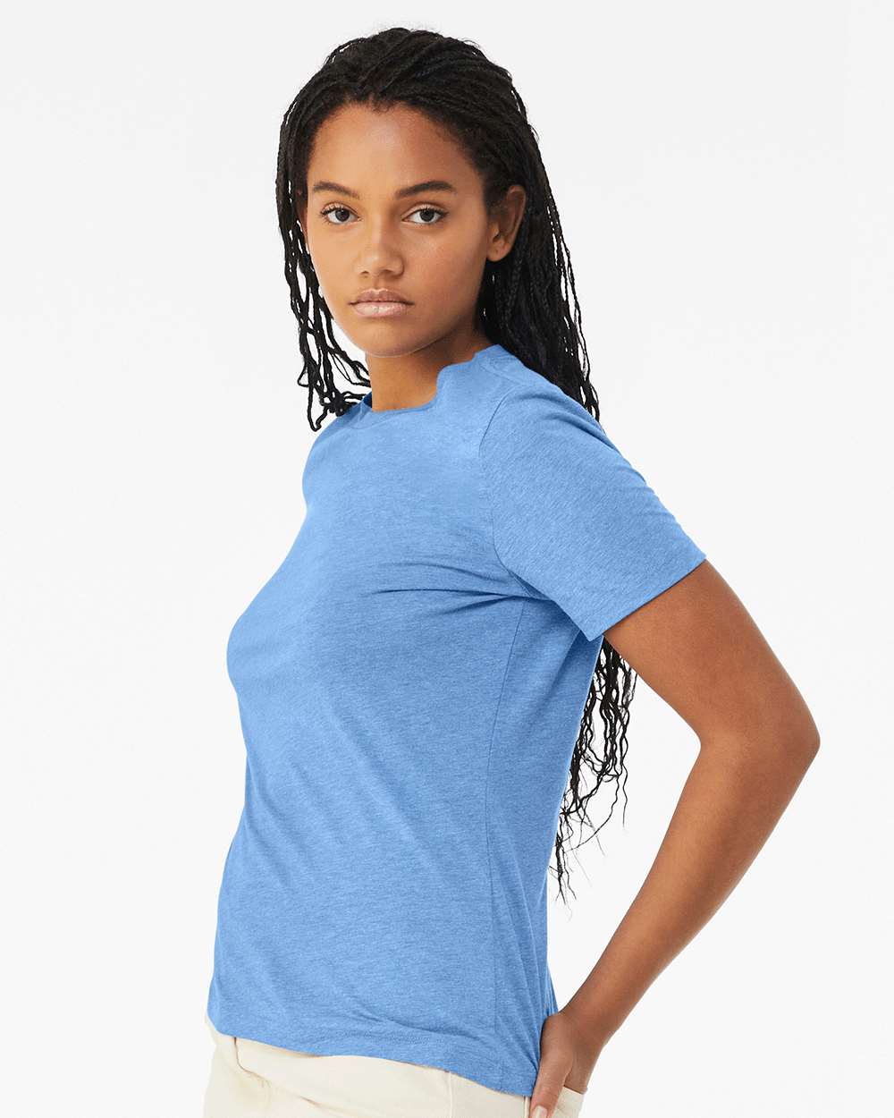 WomenÂ’s Relaxed Fit Heather CVC Tee