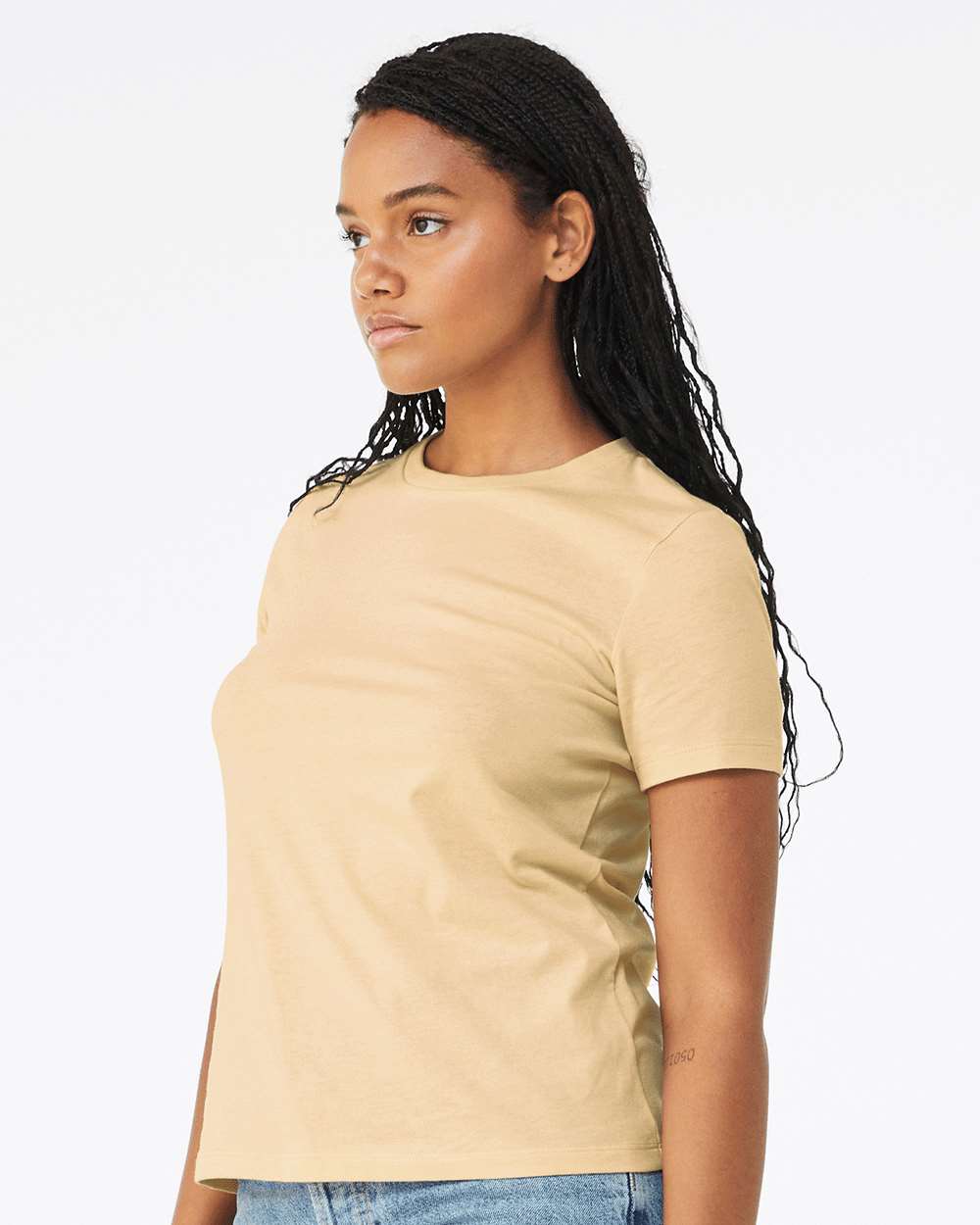 WomenÂ’s Relaxed Fit Heather CVC Tee