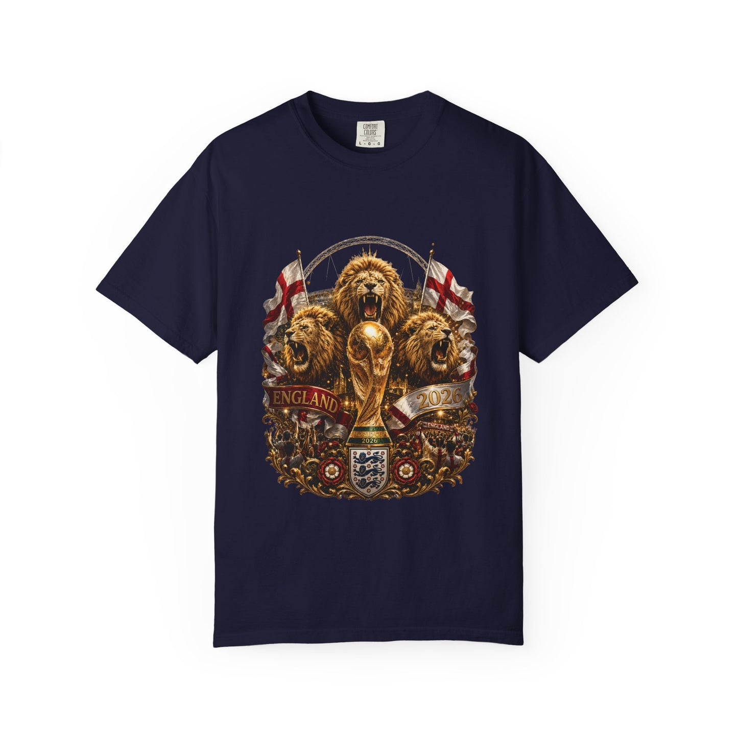 England World Cup 2026 Triumphant Wembley Return – Three Lions | Premium Graphic Tee