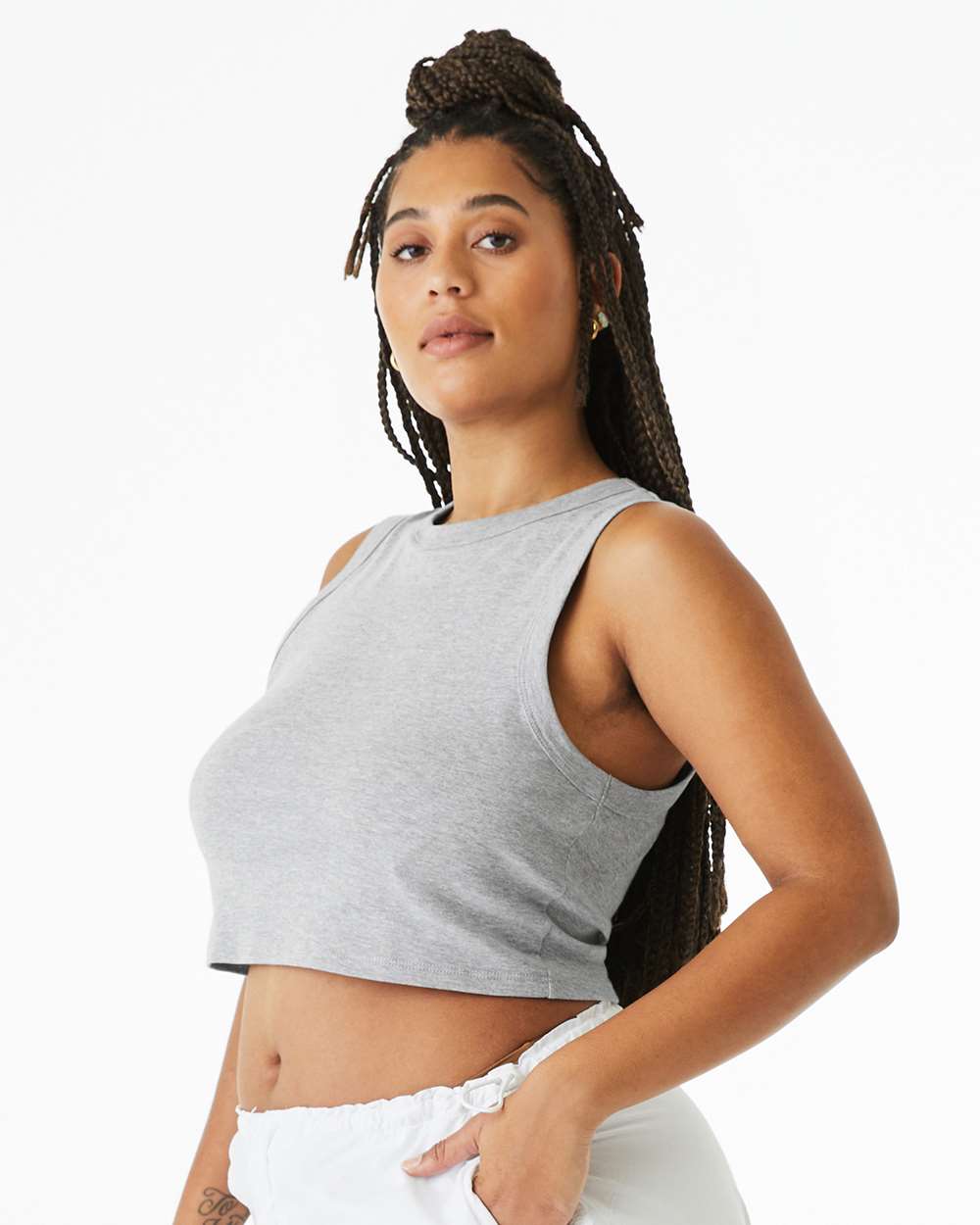 Women's Micro Rib Muscle Crop Tank