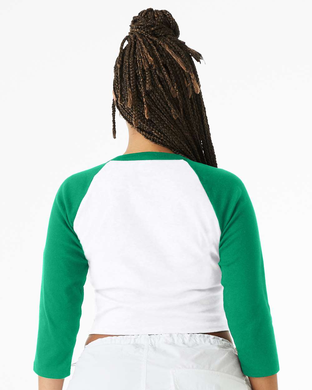 Women's Micro Rib Three-Quarter Raglan Sleeve Baby Tee