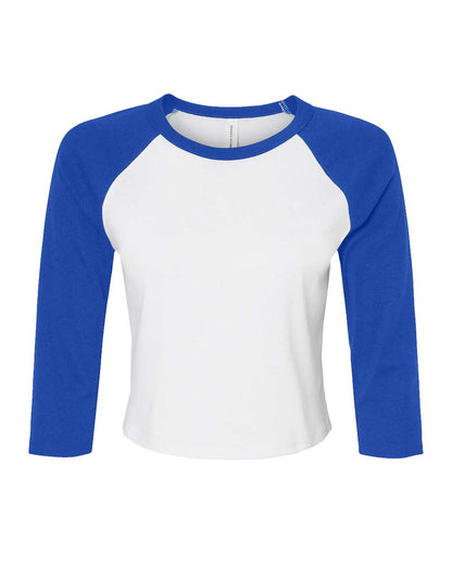 BELLA + CANVAS 1200 Women Micro Rib 3/4 Raglan Sleeve Baby Tee