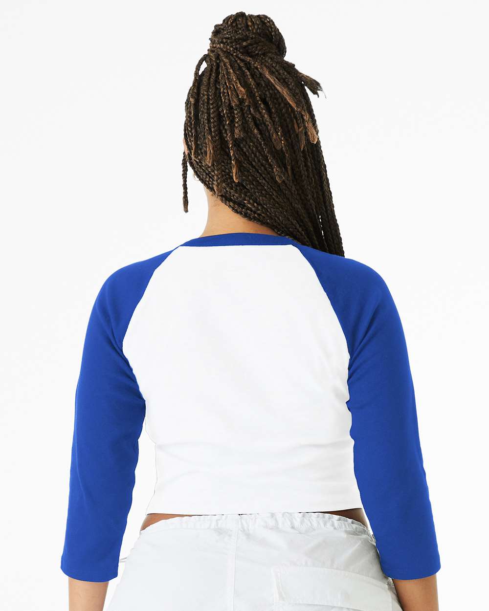 Women's Micro Rib Three-Quarter Raglan Sleeve Baby Tee