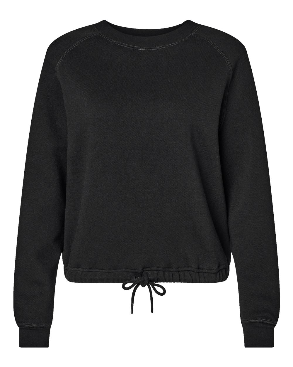 LAT 3528 Women Relaxed 3-End Boxy Fleece Crewneck Sweatshirt