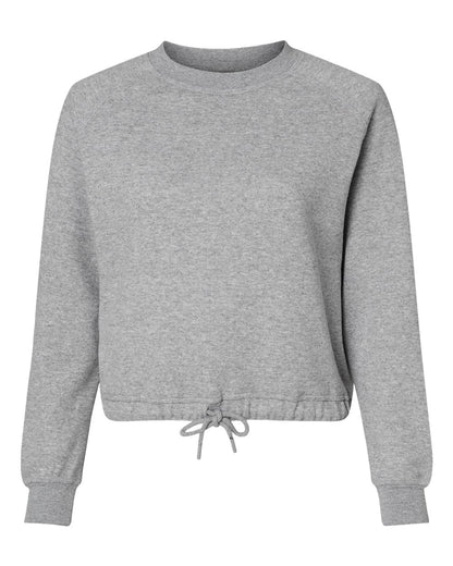 LAT 3528 Women Relaxed 3-End Boxy Fleece Crewneck Sweatshirt