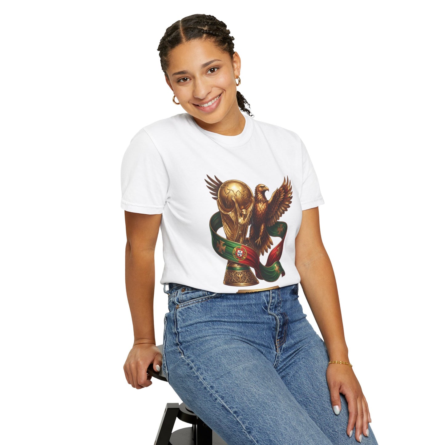 Portugal Football World Cup 2026 'Triumph of the Eagle' Trophy Graphic – Imperial Glory | Premium Summer Tee