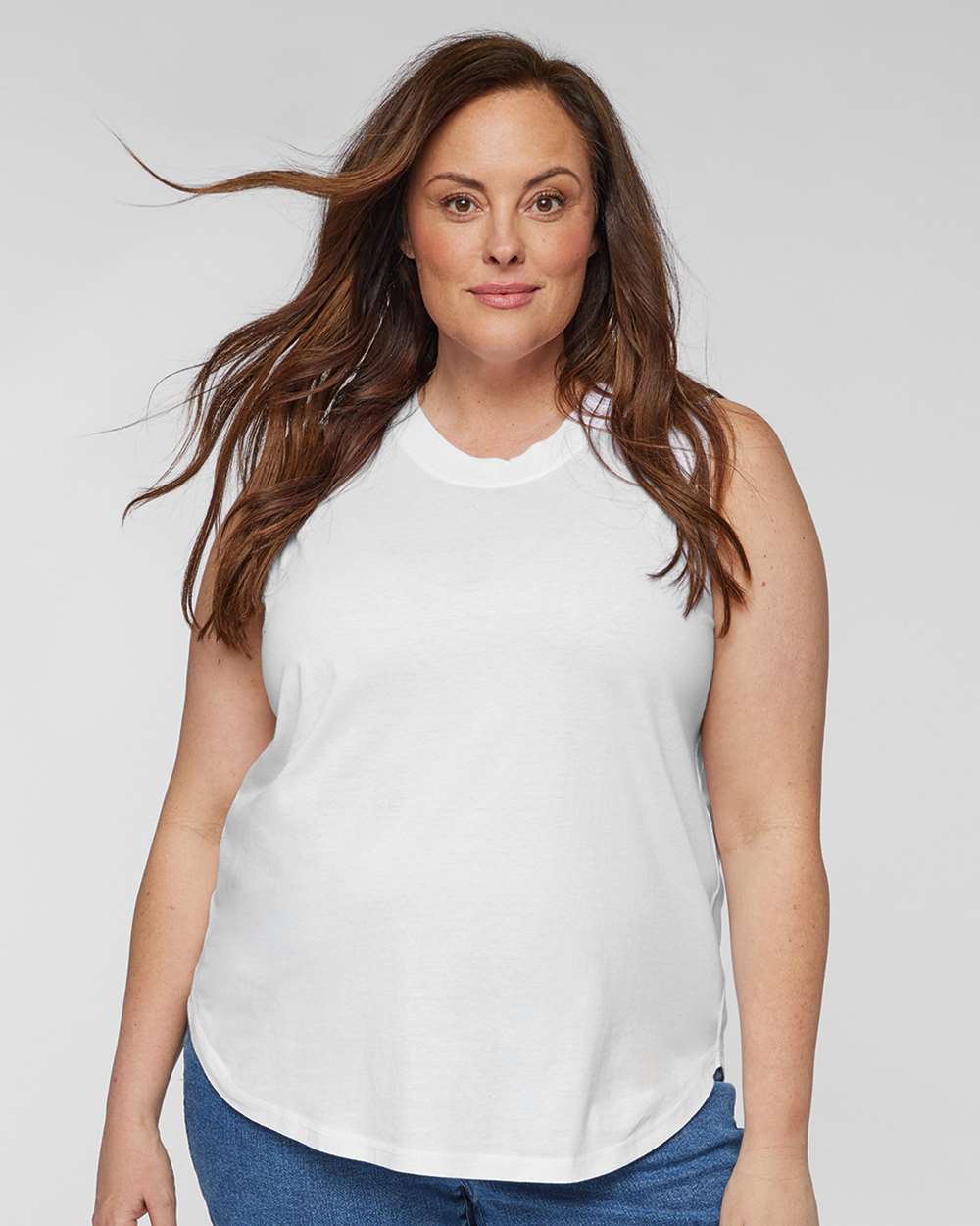 Women's Curvy Relaxed Fine Jersey Tank