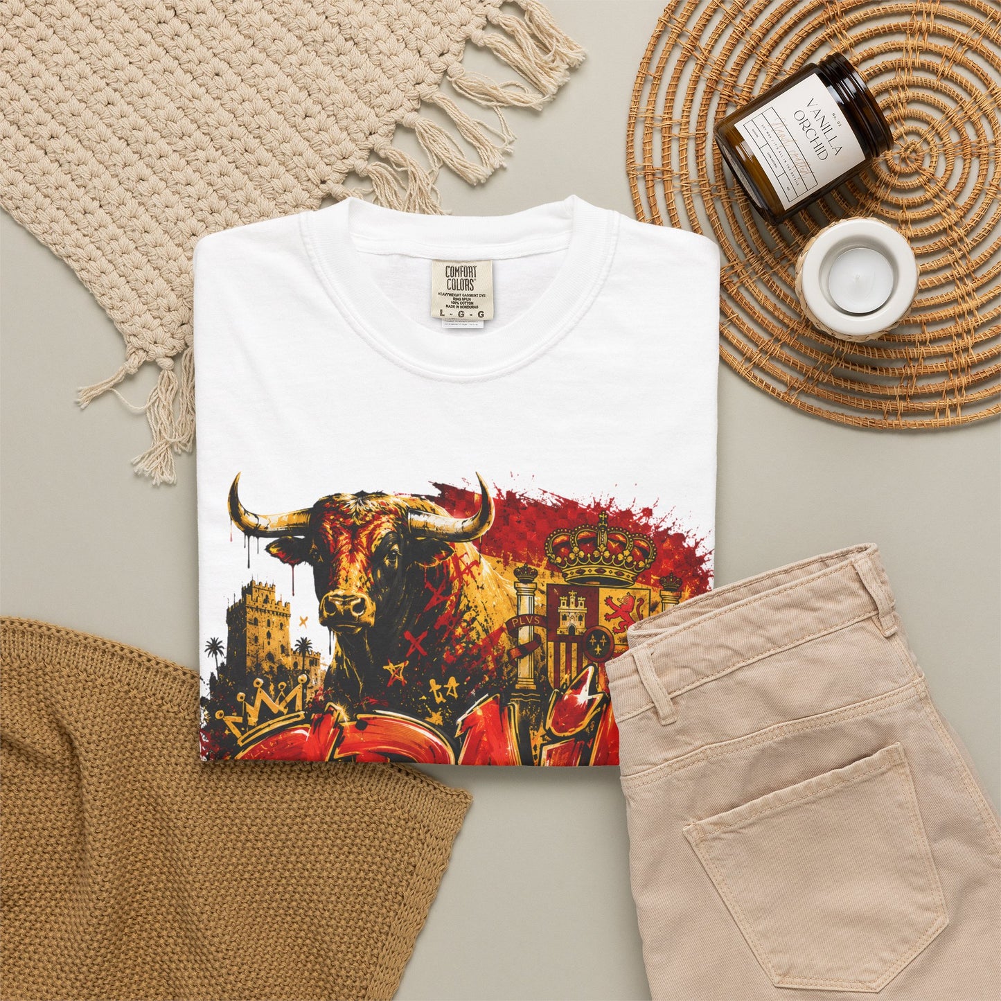 Spain Football World Cup 2026 'Furia Urbana' Graffiti Collage | Premium Graphic Tee