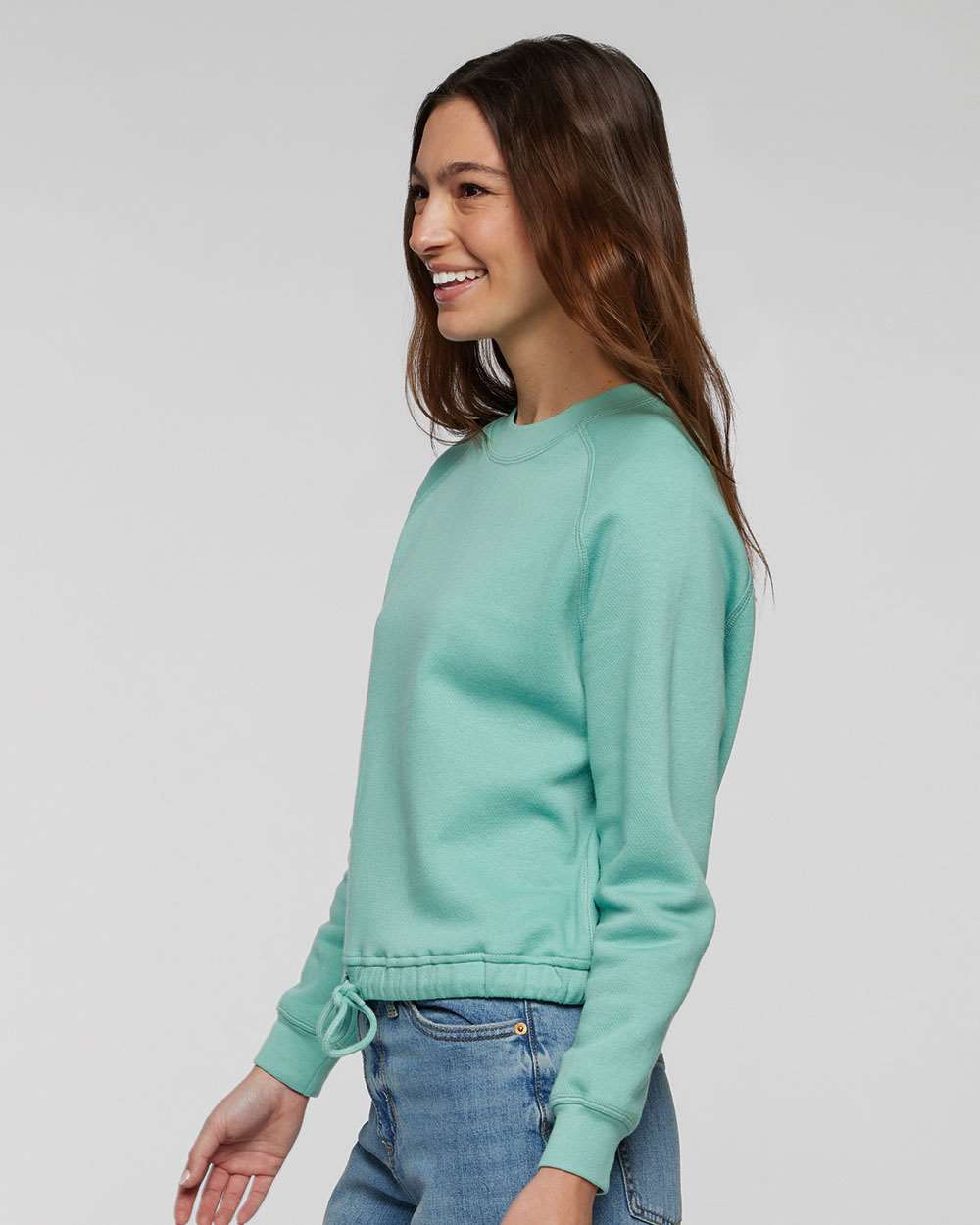 Women's Relaxed 3-End Boxy Fleece Crewneck Sweatshirt