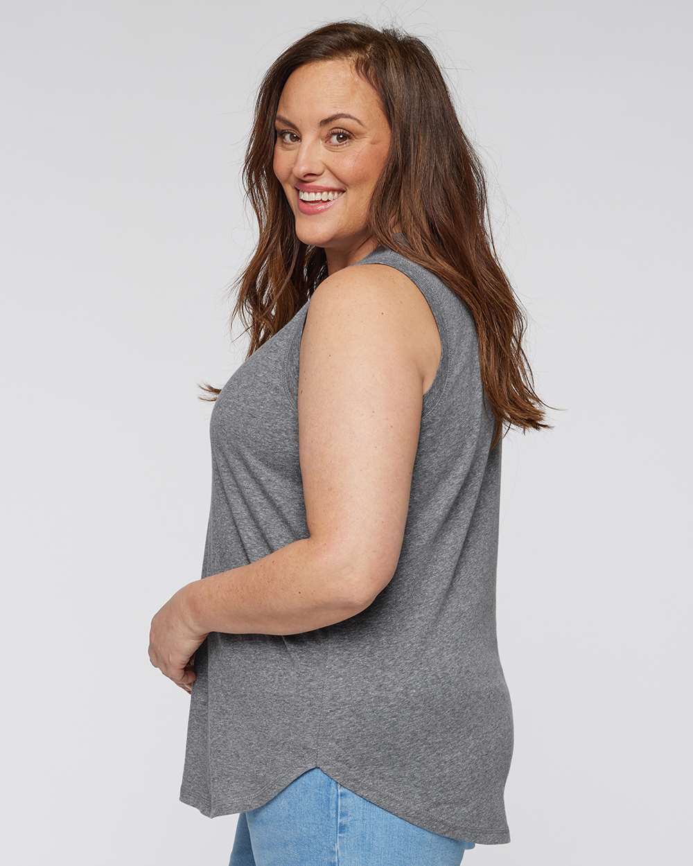 Women's Curvy Relaxed Fine Jersey Tank