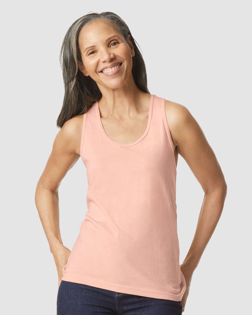 Women's SoftstyleÂ® CVC Racerback Tank Top