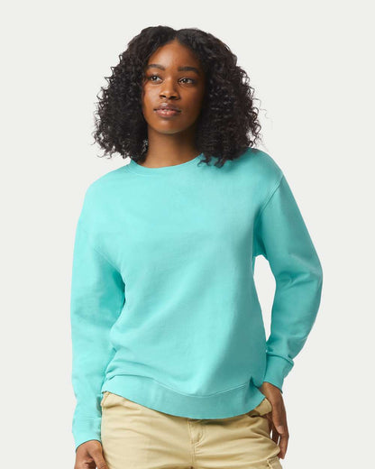 Unisex Garment-Dyed Lightweight Fleece Crewneck Sweatshirt