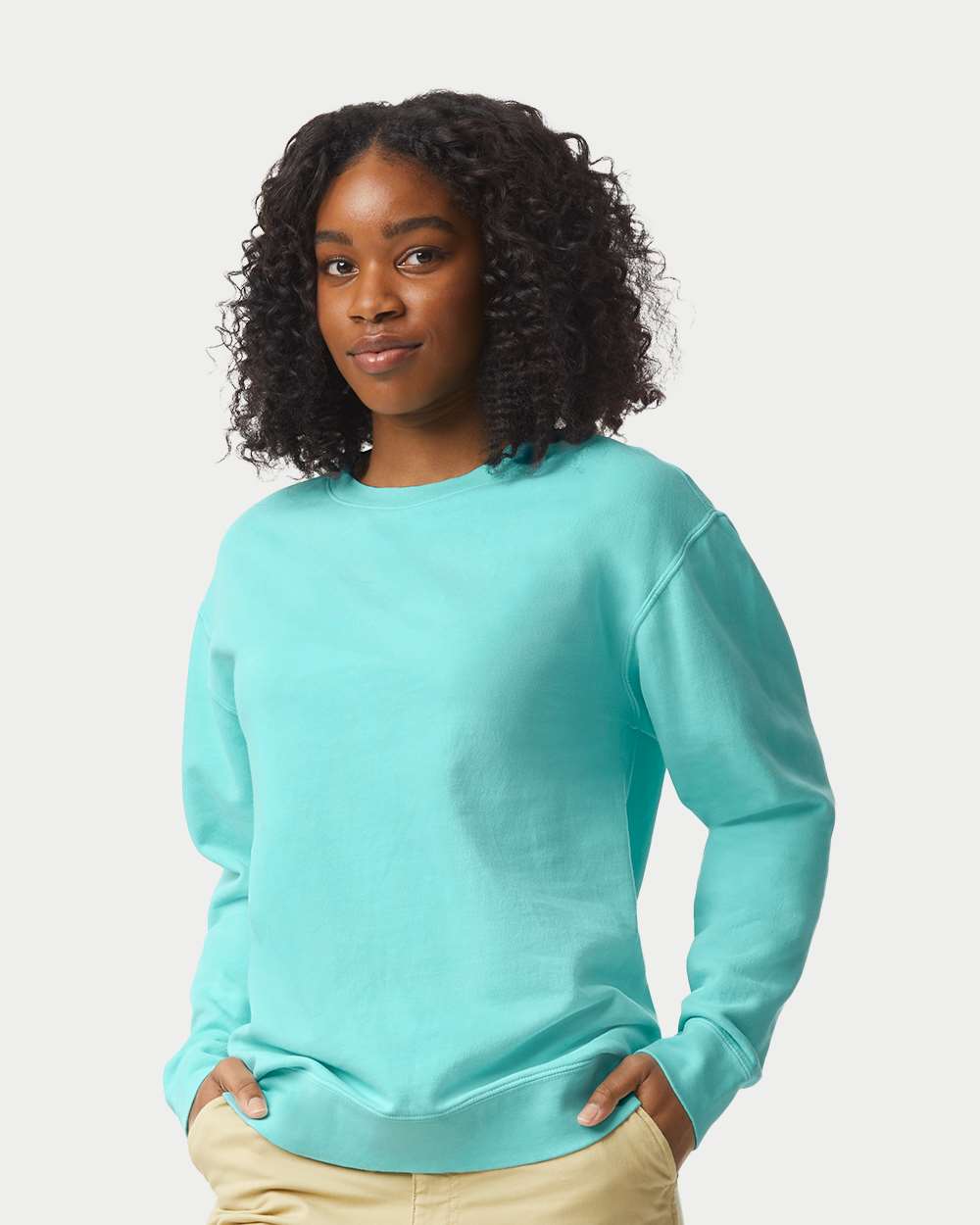 Unisex Garment-Dyed Lightweight Fleece Crewneck Sweatshirt